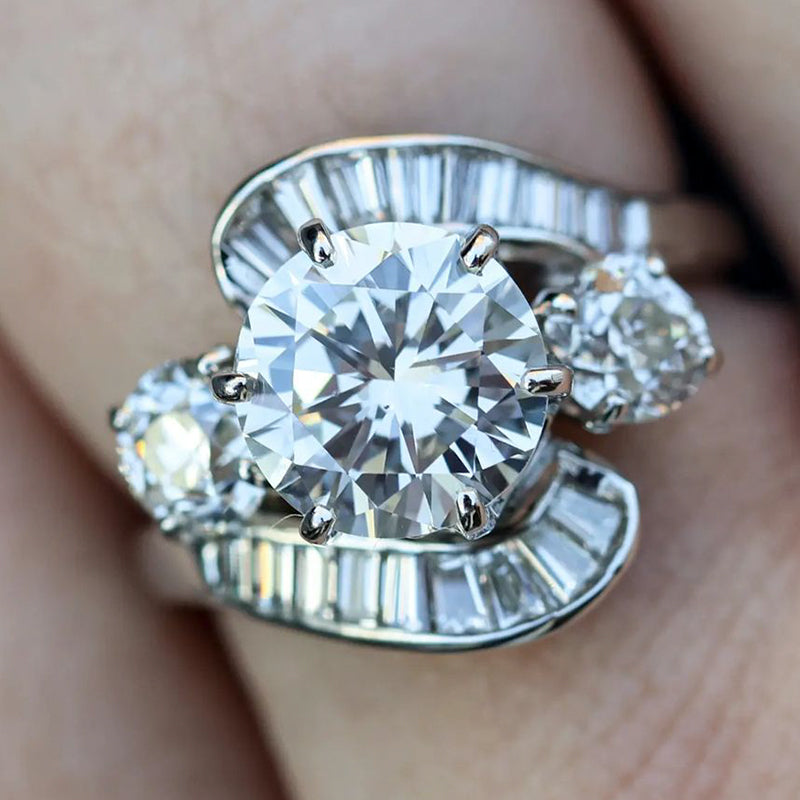 3.22ct Round Brilliant Cut Diamond Engagement Ring - JEWELBUYS