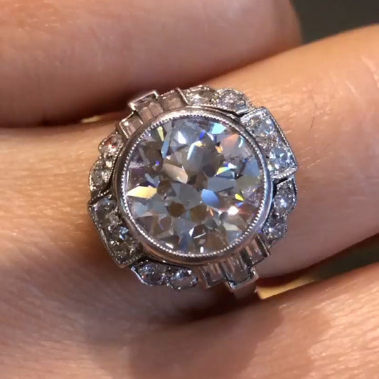 5.6ct Gorgeous Art Deco Diamond Ring - JEWELBUYS