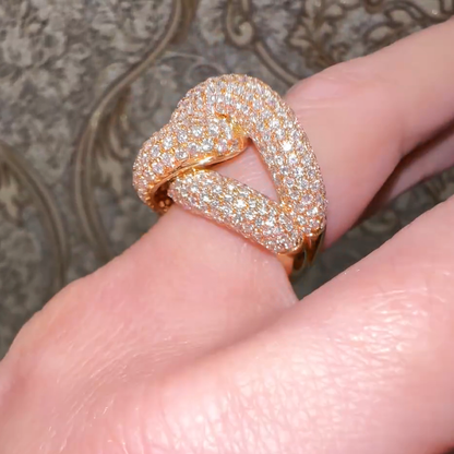 Exquisite 5 ctw Round Cut White Sapphire Ring -JEWELBUYS