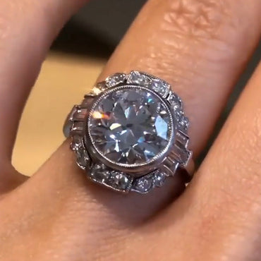 5.6ct Gorgeous Art Deco Diamond Ring - JEWELBUYS