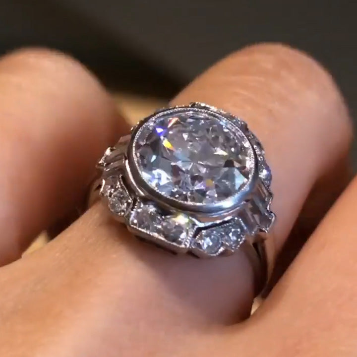 5.6ct Gorgeous Art Deco Diamond Ring - JEWELBUYS