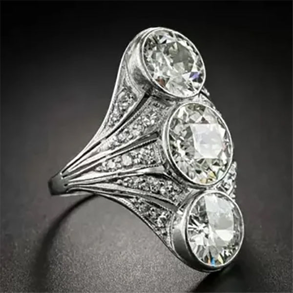 Vintage Split-Look Women's Diamond Skeleton Engagement Ring - JEWELBUYS