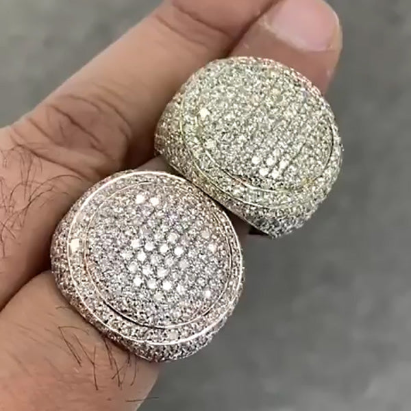 3ctw Round Luxury Pave Men's Dome Diamond Ring - JEWELBUYS