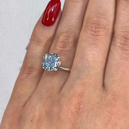 4ct Blue Crushed Ice Engagement Ring - JEWELBUYS