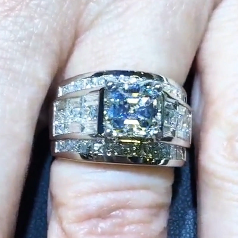 6.0ctw Round Marquise and Square Cut Engagement Ring Collection-JEWELBUYS