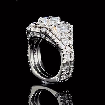 8.0ctw Multi-Cut Deluxe Pave Fine Gemstone Ring -JEWELBUYS