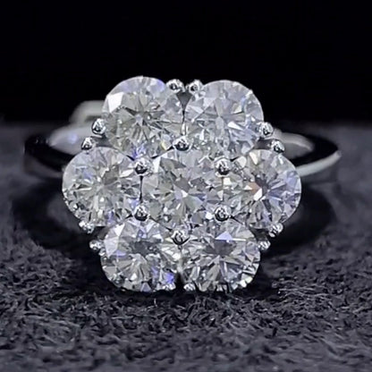 One-Of-A-Kind 2.8ctw Round Cut White Sapphire Ring-JEWELBUYS