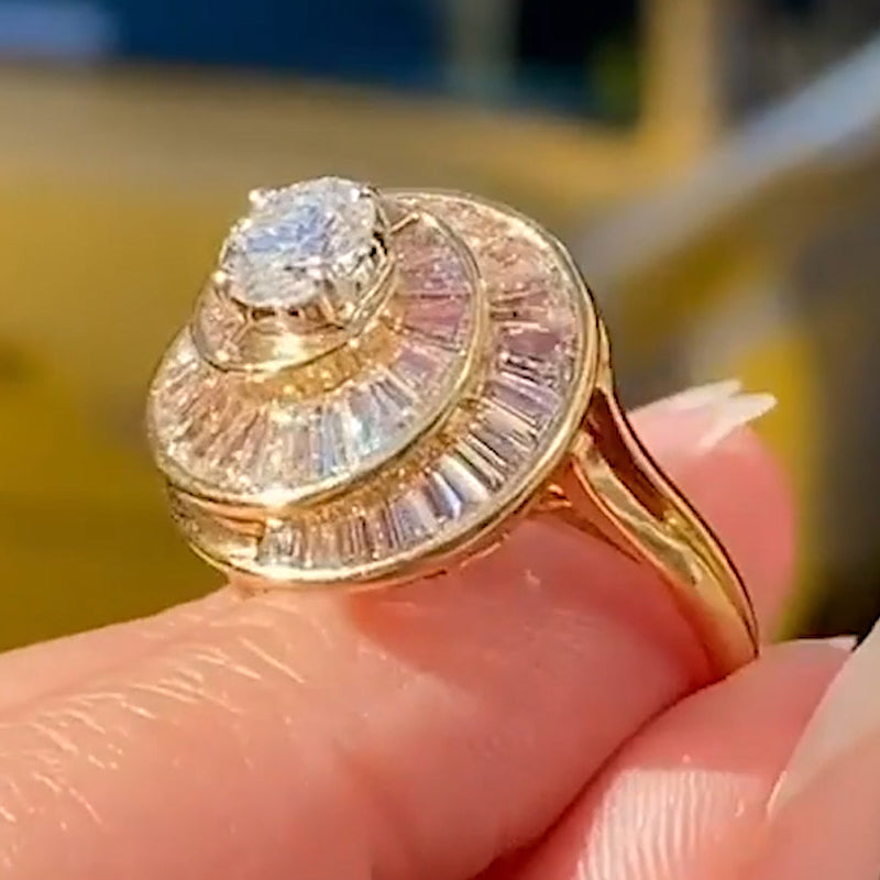 Unique Spiral Ladies Engagement Rings - JEWELBUYS