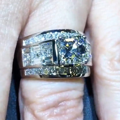 6.0ctw Round Marquise and Square Cut Engagement Ring Collection-JEWELBUYS