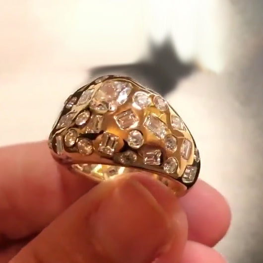 10Ctw Brilliant Fancy Sapphire Dome Stacked Rings-JEWELBUYS