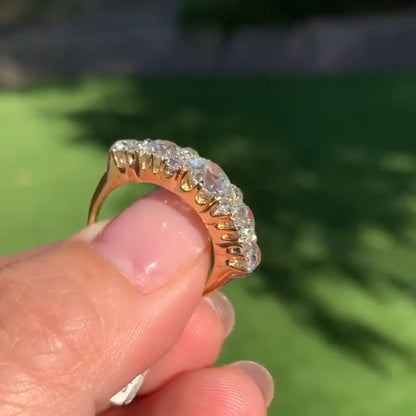 3.0Ctw Antique and Rose Cut Half-Circle Sapphire Ring And Bracelet -JEWELBUYS