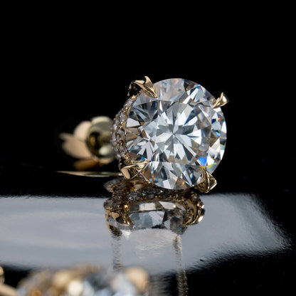 3.0Ctw New classic round sapphire earrings-JEWELBUYS
