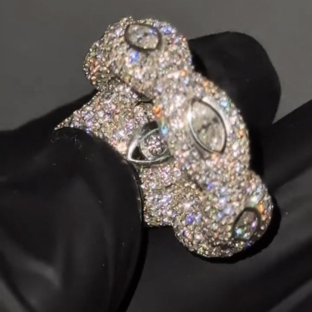 6.5Ctw Radiant Cut Twisted Arm Personalized Ring-JEWELBUYS