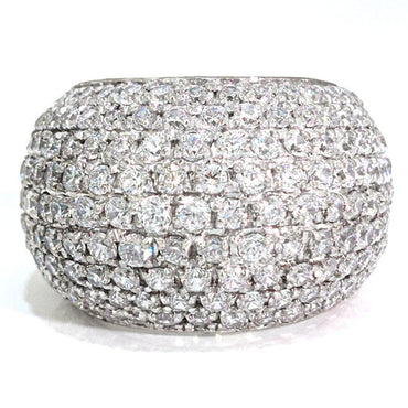 Diamond Cluster Dome Ring - JEWELBUYS