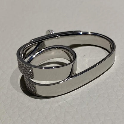 1.57Ctw Rectangular and Round Sapphire Elegant Ring-JEWELBUYS