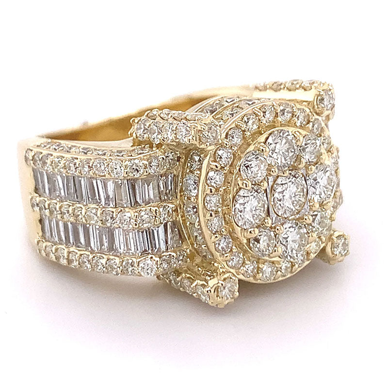 4ctw Baguette and Round Cut Sapphire Monster Ring - JEWELBUYS