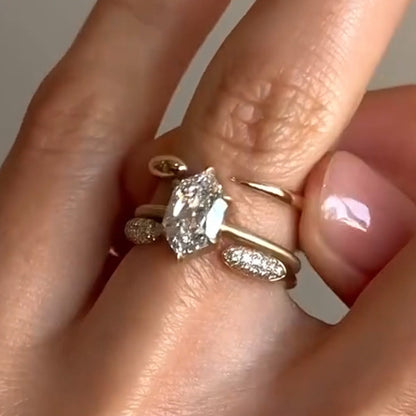 3.0ctw Open Shank Stacked Engagement Ring-JEWELBUYS