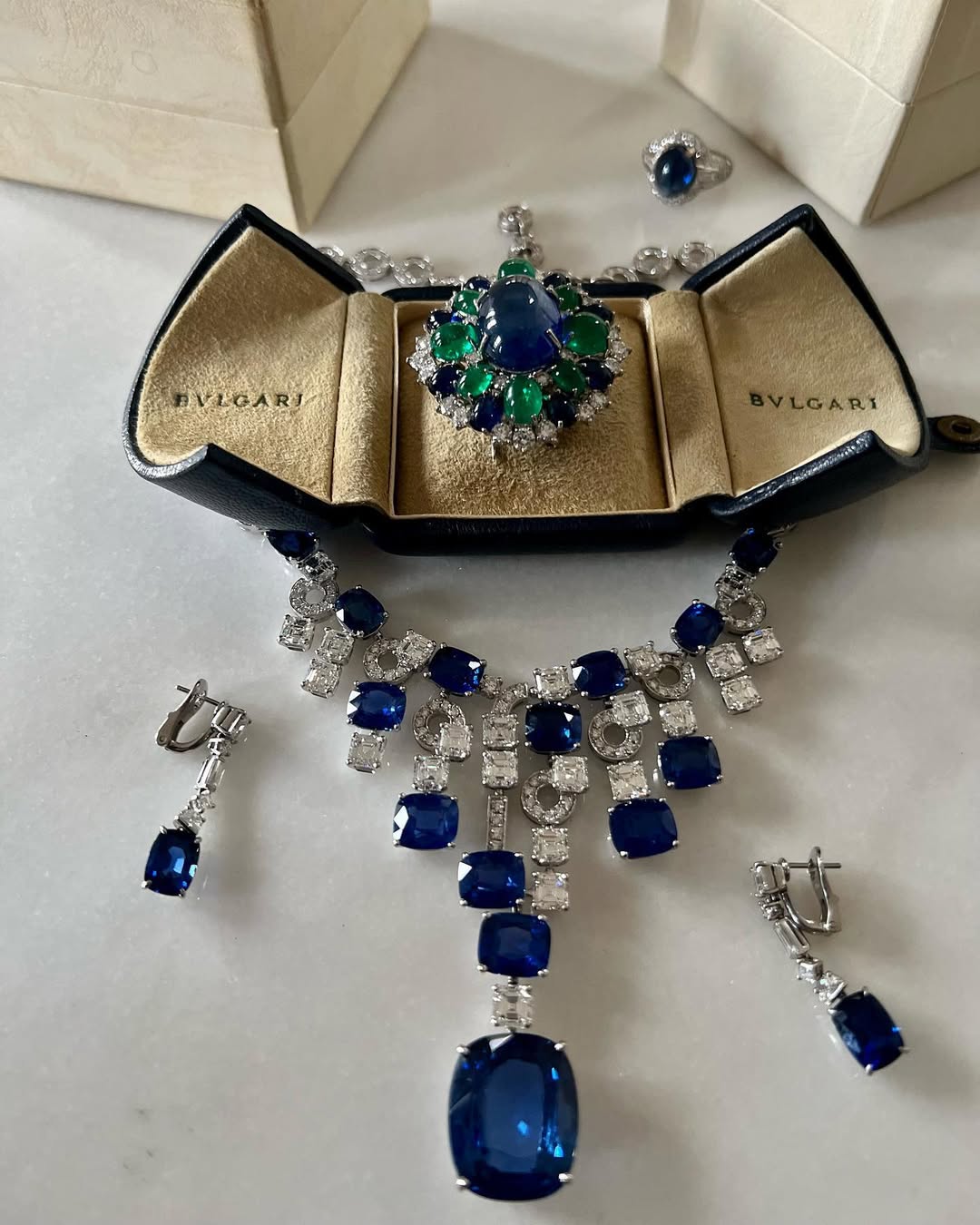 4.8Ctw Cabochon Gemstone Vintage Ring Brooch-JEWELBUYS