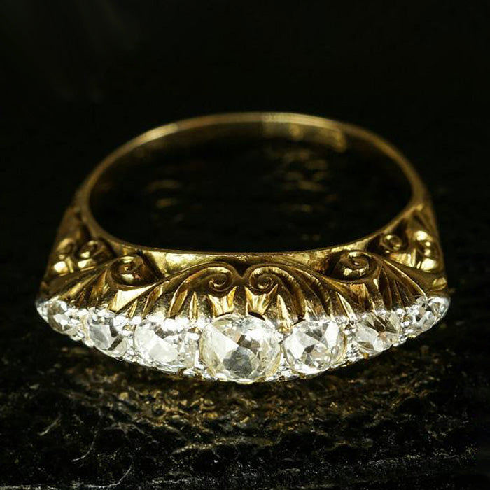 0.84Ctw vintage sapphire ring with a bold, old-fashioned cut- JEWELBUYS