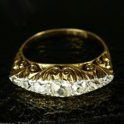 0.84Ctw vintage sapphire ring with a bold, old-fashioned cut- JEWELBUYS