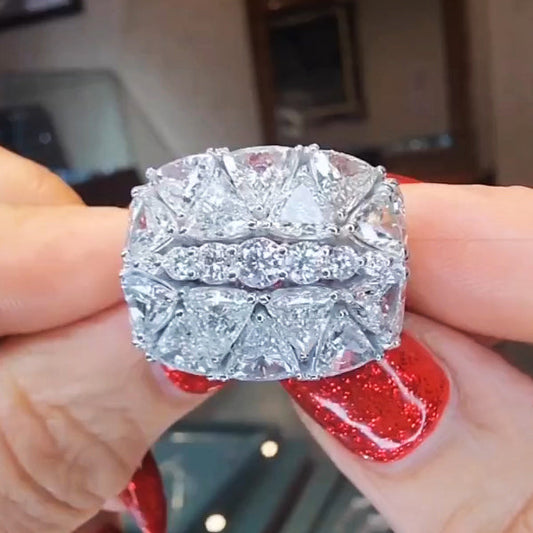 5ct Triangle Seed Royal Gemstone Ring -JEWELBUYS