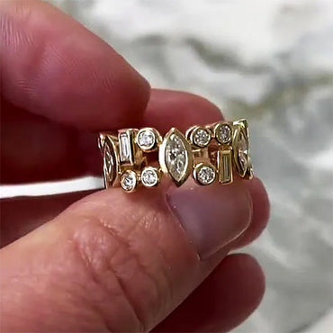 5.5ctw Multi-Cut Eternity Ring - JEWELBUYS