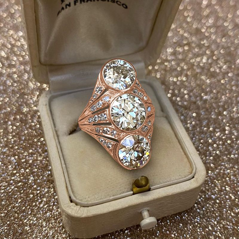 Vintage Split-Look Women's Diamond Skeleton Engagement Ring - JEWELBUYS
