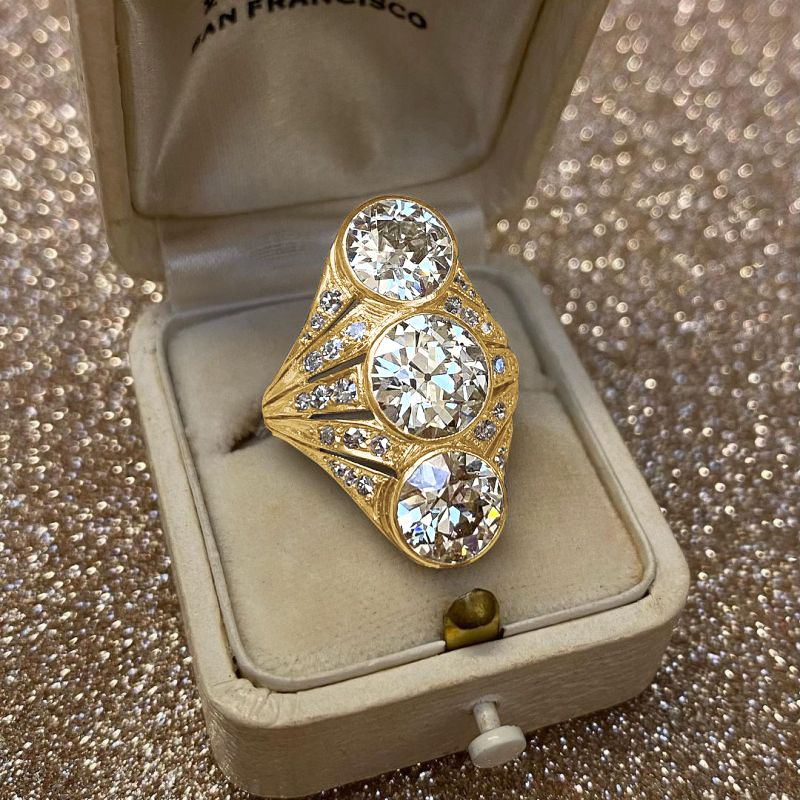 Vintage Split-Look Women's Diamond Skeleton Engagement Ring - JEWELBUYS