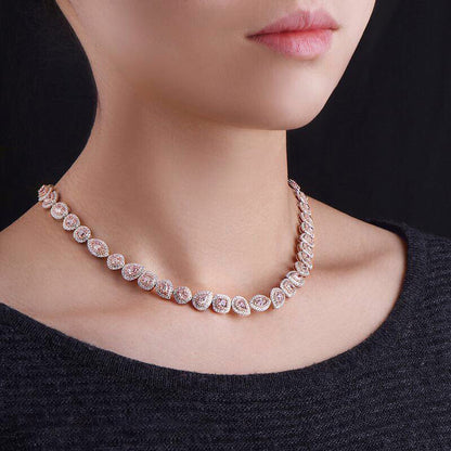 30Ctw A stunning 50Ctw multi-cut pink morganite necklace-JEWELBUYS