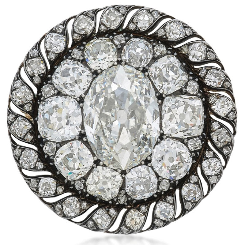 13.04Ctw Vintage Style Sapphire Brooch and Pendant Necklace-JEWELBUYS