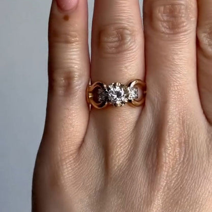 French Old European Cut Sapphire Vintage Ring - JEWELBUYS