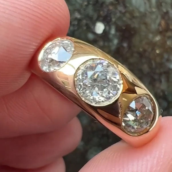 6.46ct Trilogy White Sapphire Ring - JEWELBUYS