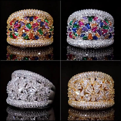 6ctw Pave Wide Shank Multi Style Ring -JEWELBUYS