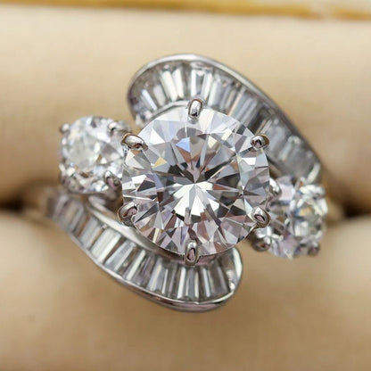 3.22ct Round Brilliant Cut Diamond Engagement Ring - JEWELBUYS