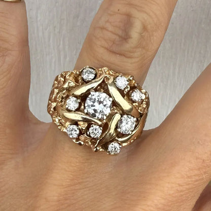 2.73ctw Round Cut Vintage Estate Sapphire Ring-JEWELBUYS