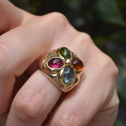 6.0ctw Cabochon Vintage Ring-JEWELBUYS