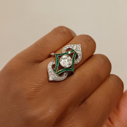 2.0Ctw Exquisite Edwardian-style Vintage Sapphire Ring-JEWELBUYS