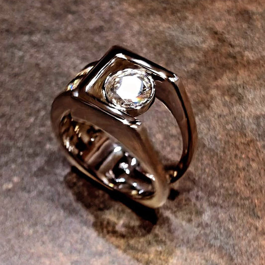 1.5Ctw Double-row Sapphire Art Design Engagement Ring-JEWELBUYS