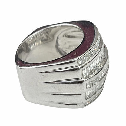 2.93Ctw Rectangular and Princess Cut Sapphire 5-Layer Ring - JEWELBUYS