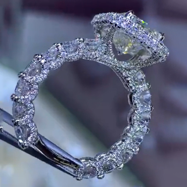 5ct Radiant Cut White Stone Luxury Engagement Ring - JEWELBUYS