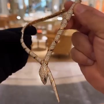 Luxury snake necklace, earrings, ring, and bracelet set-JEWELBUYS