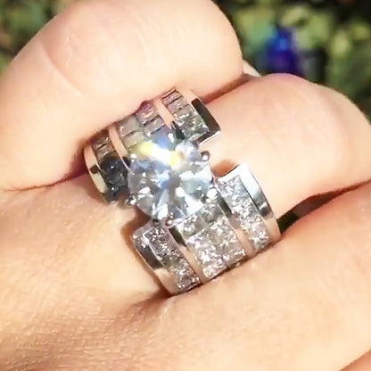 6.0ctw Round Marquise and Square Cut Engagement Ring Collection-JEWELBUYS