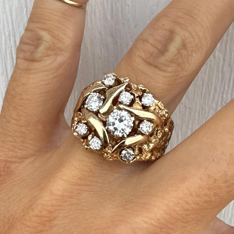 2.73ctw Round Cut Vintage Estate Sapphire Ring-JEWELBUYS