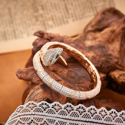 Luxury snake necklace, earrings, ring, and bracelet set-JEWELBUYS