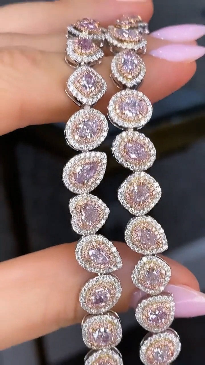30Ctw A stunning 50Ctw multi-cut pink morganite necklace-JEWELBUYS