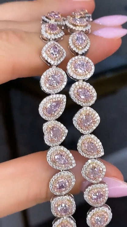 30Ctw A stunning 50Ctw multi-cut pink morganite necklace-JEWELBUYS