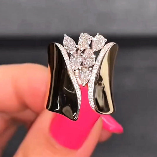 1.0ctw Pear Cut Fashion Sexy Gemstone Ring -JEWELBUYS