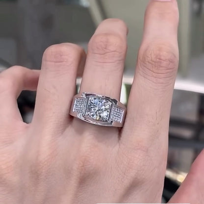 2.35Ctw Classic Round Sapphire Engagement Ring-JEWELBUYS