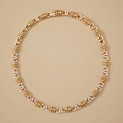 2.5Ctw Round Sapphire Chain Necklace-JEWELBUYS