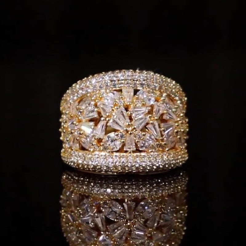6ctw Pave Wide Shank Multi Style Ring -JEWELBUYS
